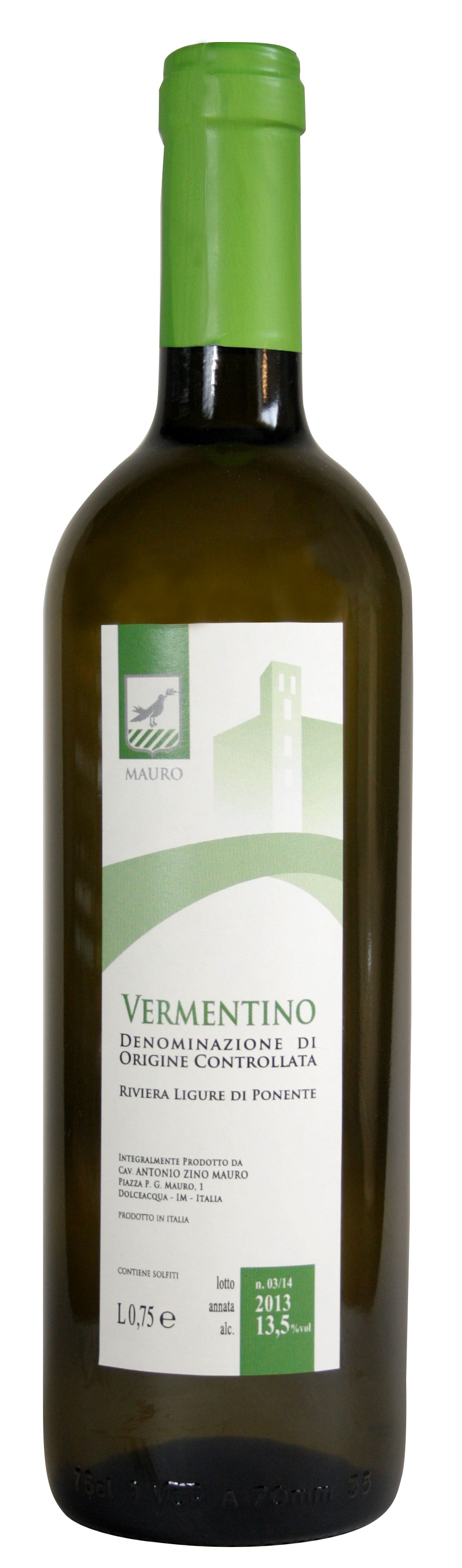 bottiglia di vermentino DOC